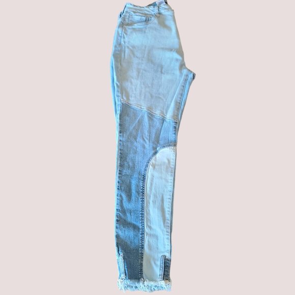 Fashion Nova Colorblock Denim Plus Size 14 Skinny Patchwork Jean - Picture 2 of 6